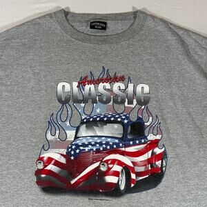 Vintage Hot Rod Patriotic Racing T Shirt Size Large